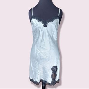 NWT Victoria's Secret Satin Lace Trim Slip-On Size M